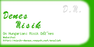 denes misik business card